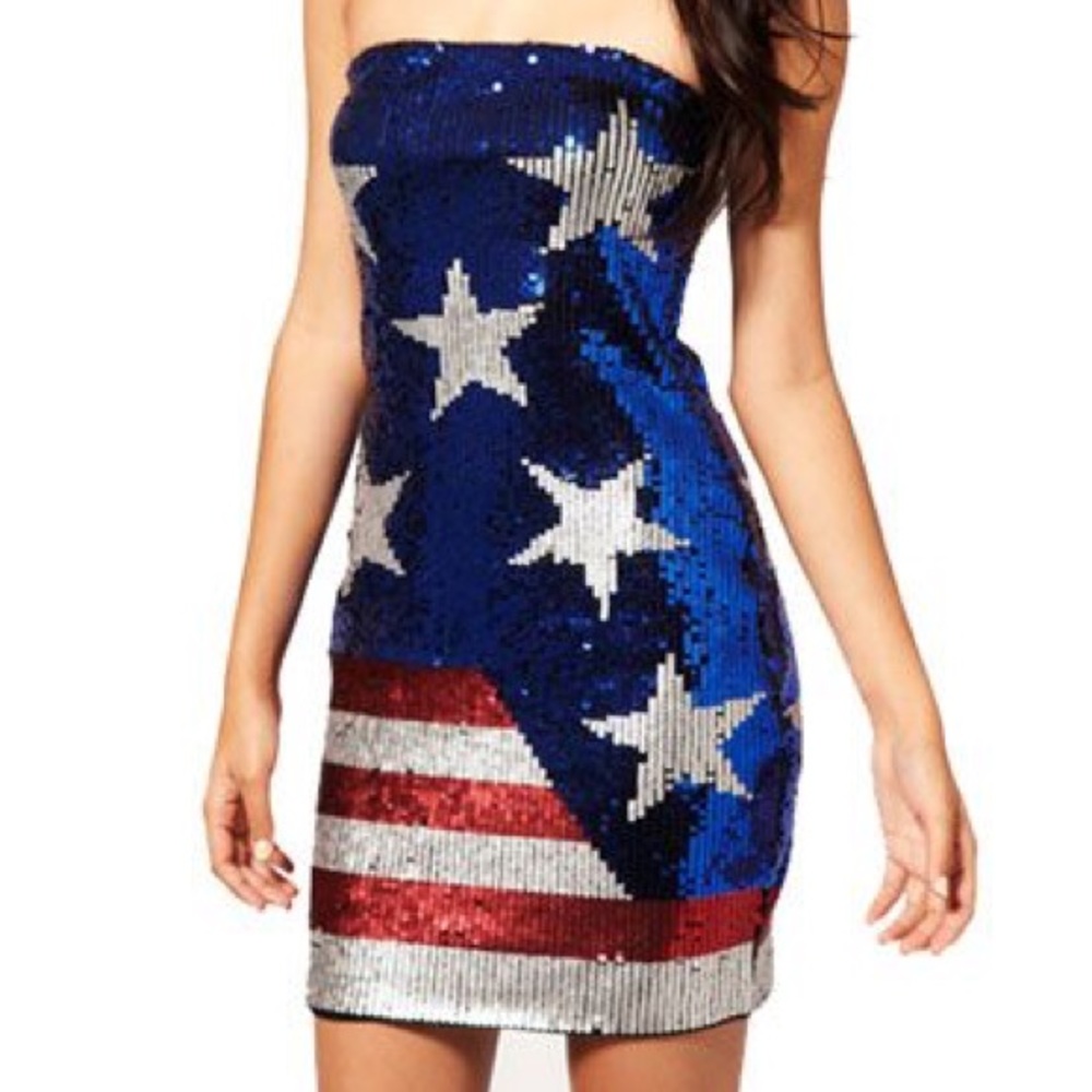 ASOS America Flag Sequin Mini Dress